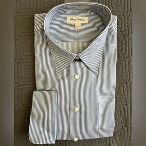 John W. Nordstrom Men's Classic Blue Pinstripe Dress Shirt